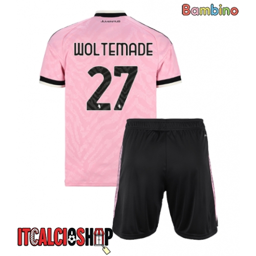 Juventus Nick Woltemade #27 Seconda Maglia Bambino 2026-27 Manica Corta (+ Pantaloni corti)